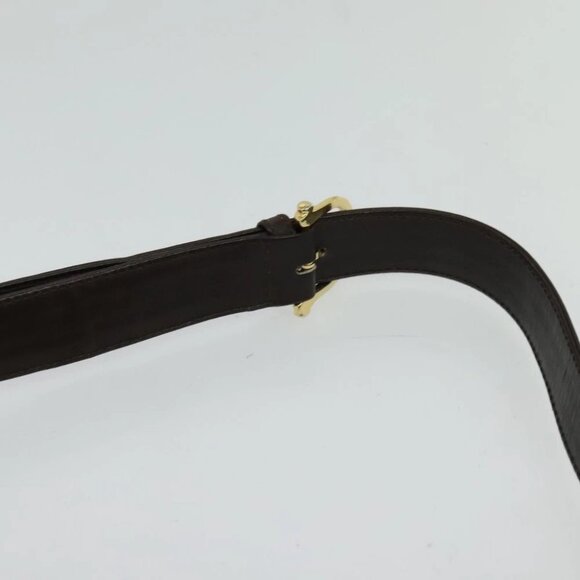 CELINE C Sulky Shoulder Bag Canvas Brown gold Auth - Picture 7 of 15